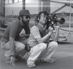 Director Jim Martin and Director of Photography Mike Goi on location in Southeast Chicago